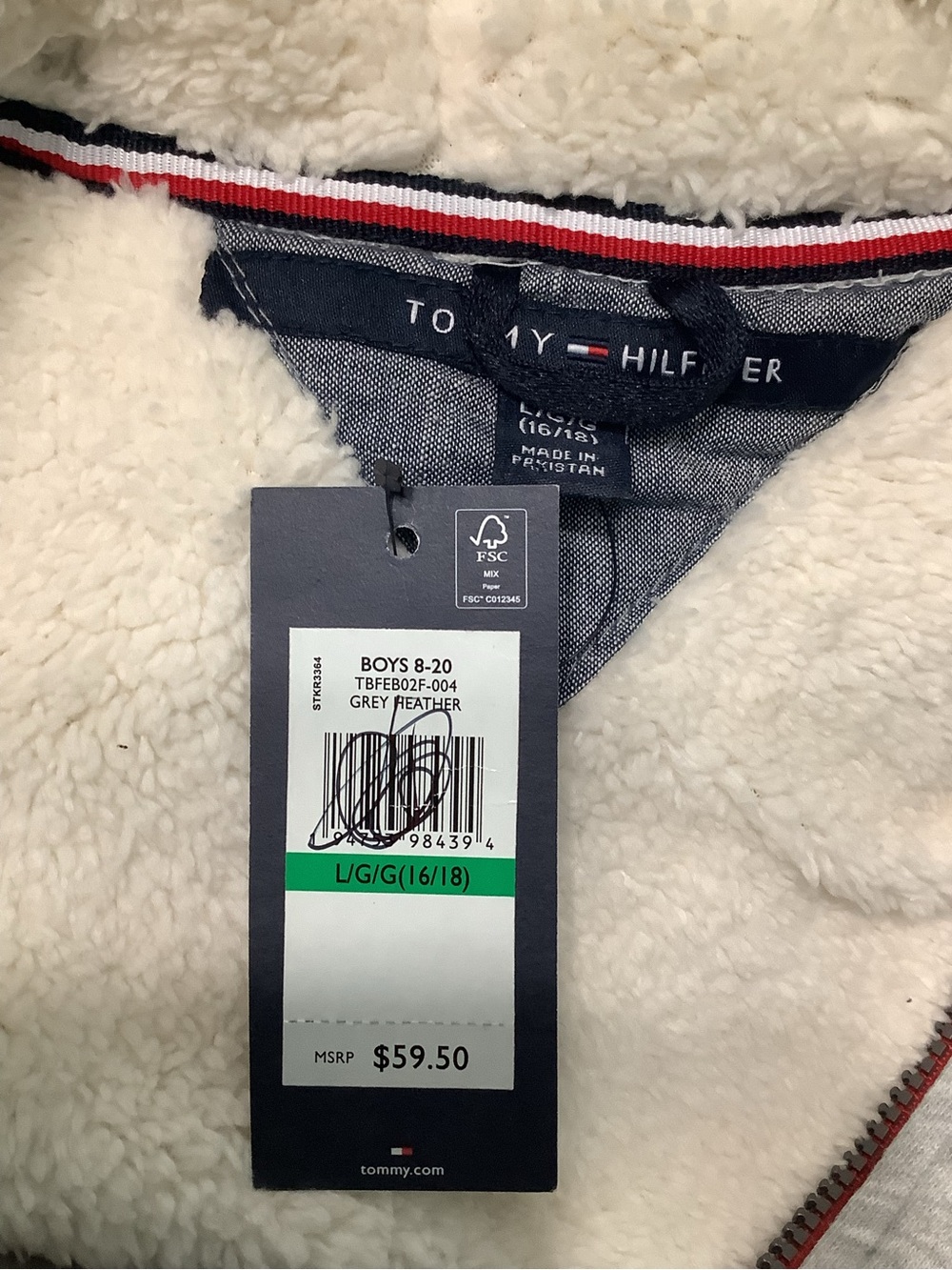 Tommy Hilfiger Sherpa Lined Hooded Jacket - 16/18 - New - Picture 7 of 8